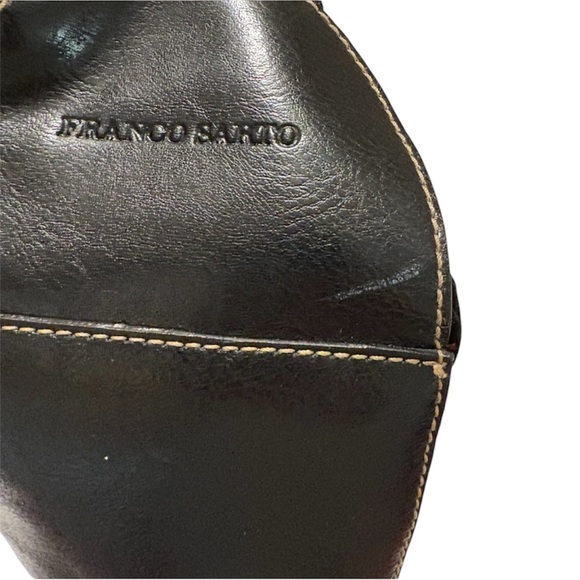 Franco Sarto Black Crushed Velvet Like Handbag Whimsy-Goth Vintage Kiss Lock - Picture 11 of 16